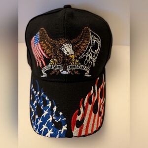 Patriotic Eagle Embroidered Black Cap